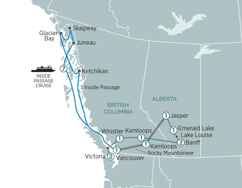 Rockies Grandeur and Alaska Cruise